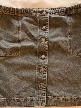 Ralph Lauren Button-Front Denim Skirt